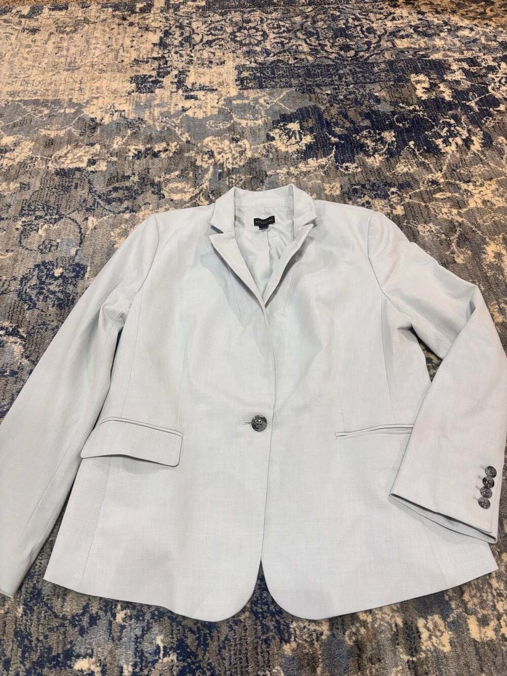 Ann Taylor Factory Blazer Size 12 Light Blue
